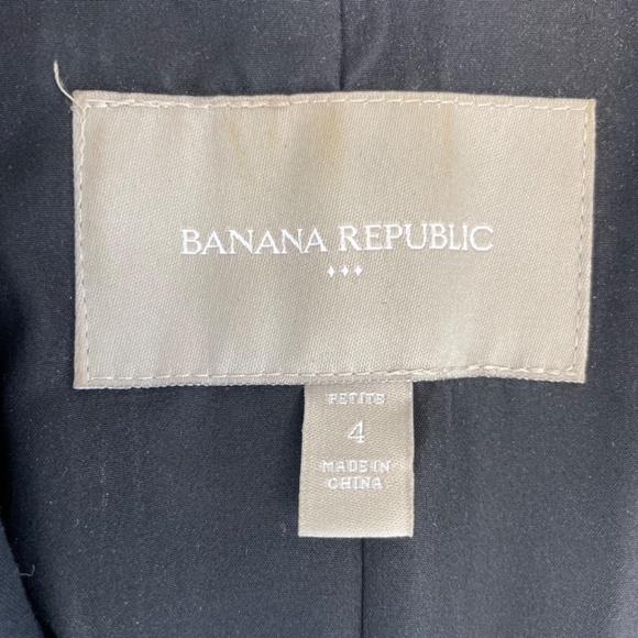 Banana Republic Blazer Black Women’s Size 4 Petite - Picture 9 of 15